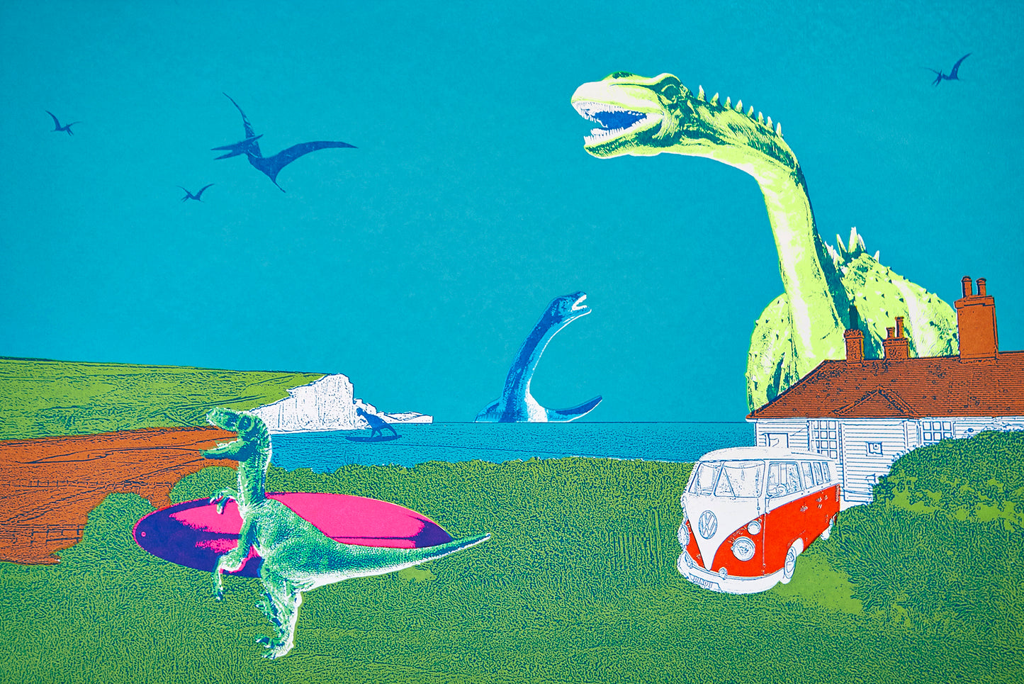 Surf's Up Dinos - Ed Watts Studio