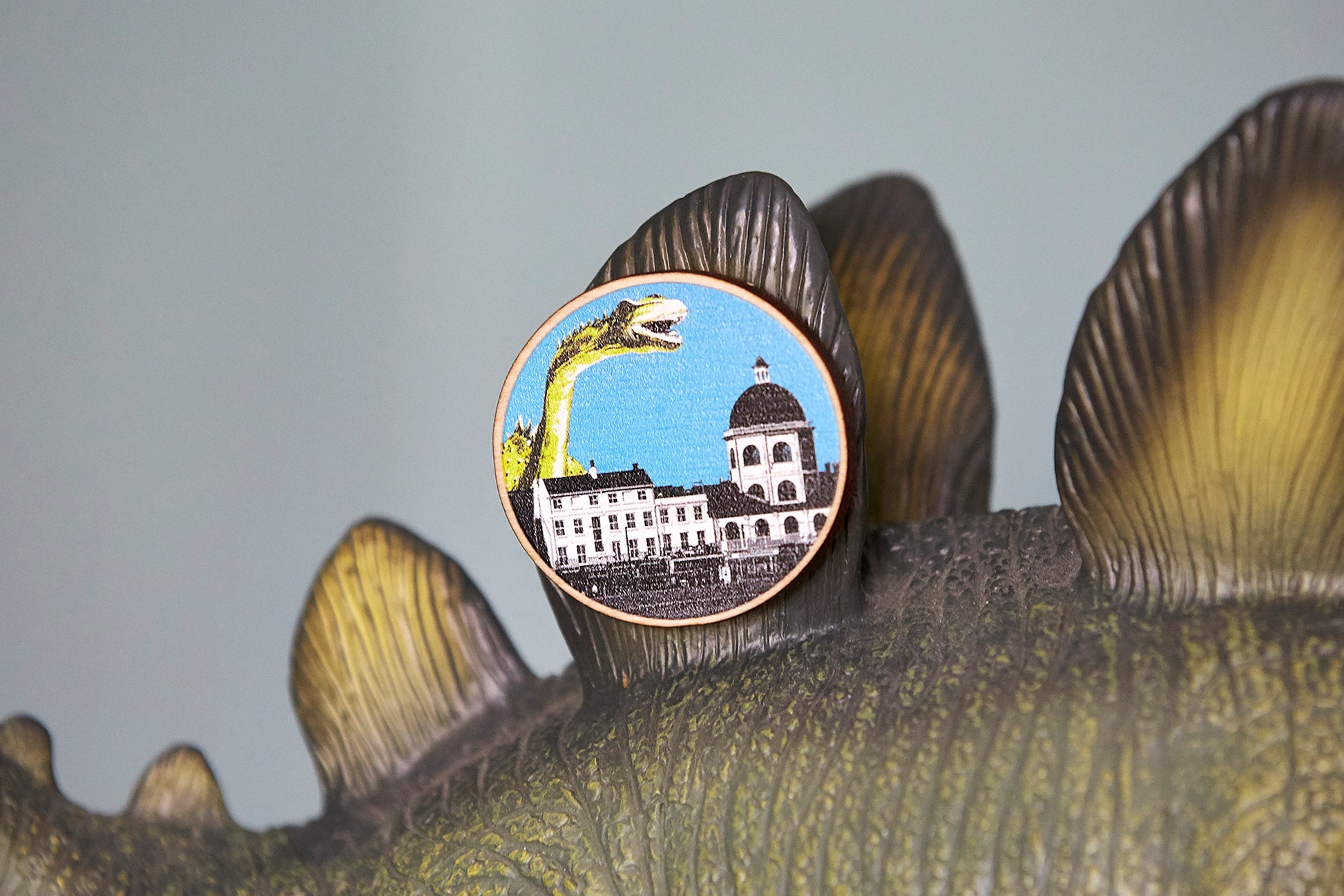 Dippy & Dome Pin Badge - Ed Watts Studio