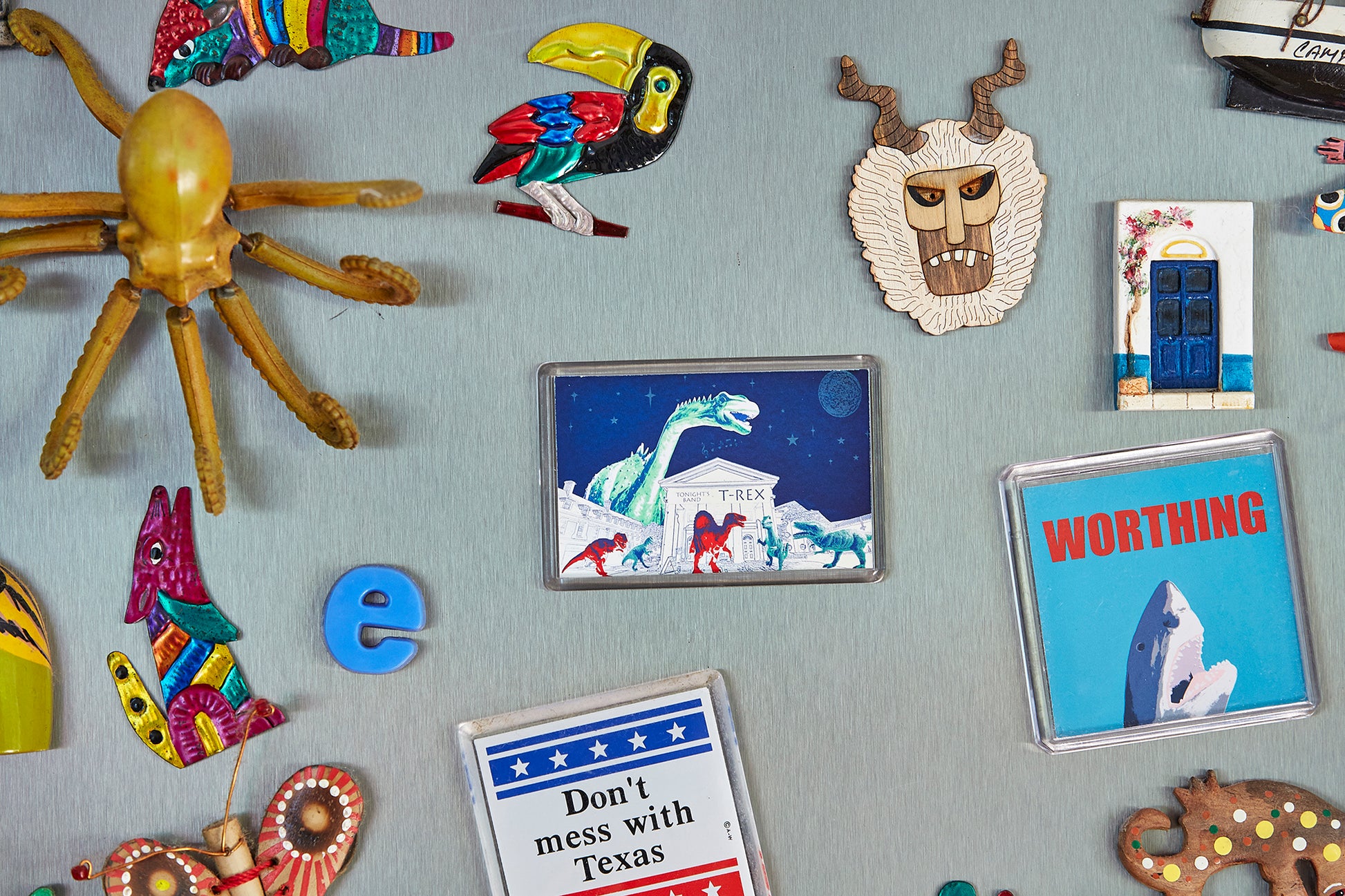 Dancing Dinos Fridge Magnet - Ed Watts Studio