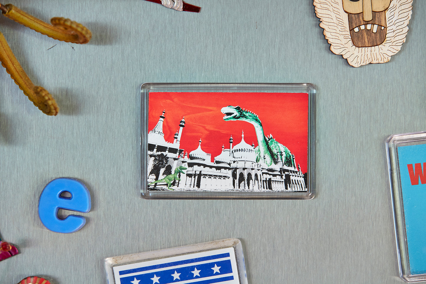 Dippy Visits Brighton Fridge Magnet - Ed Watts Studio