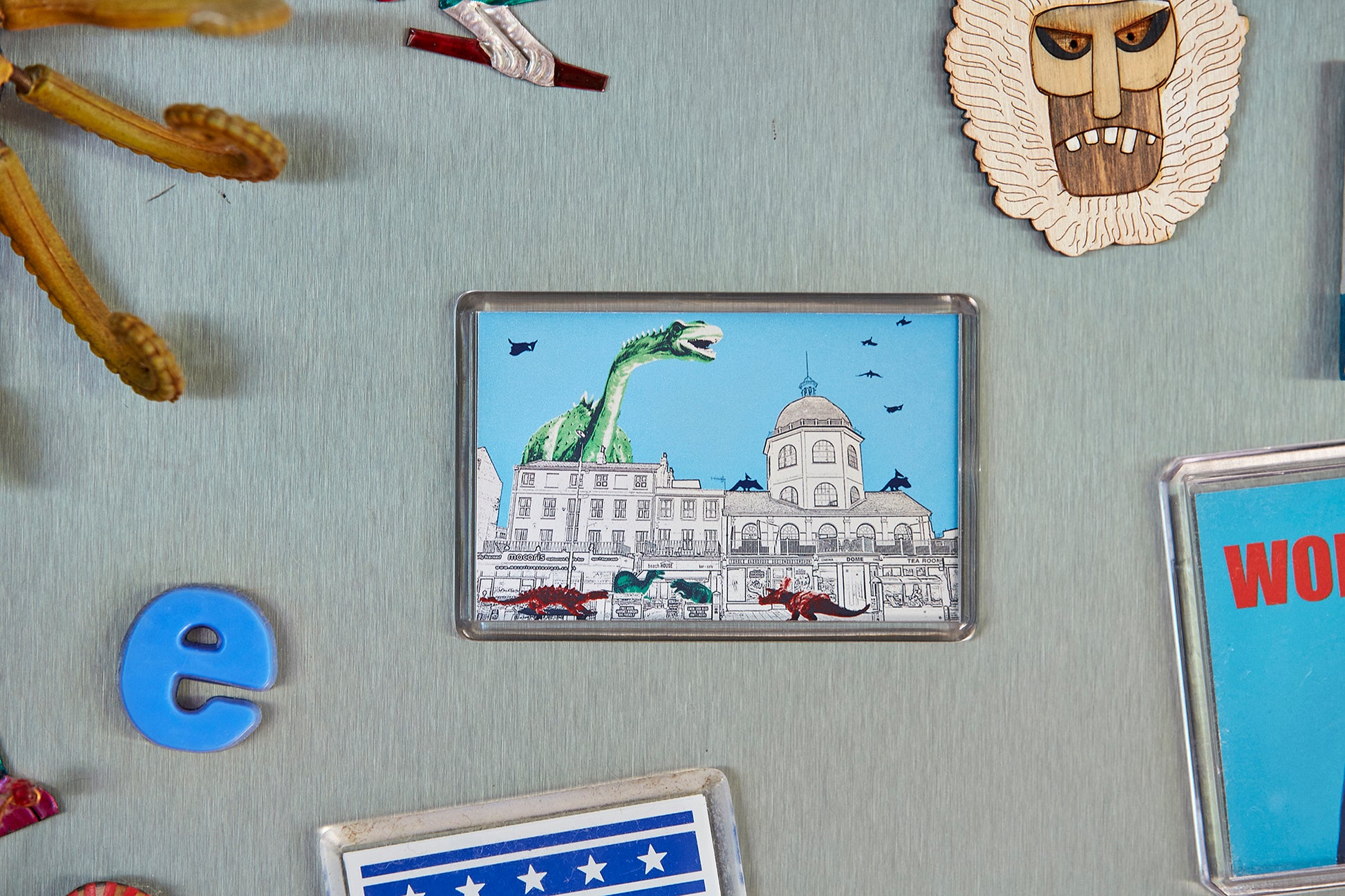 Dome Cinema Dinos Fridge Magnet - Ed Watts Studio