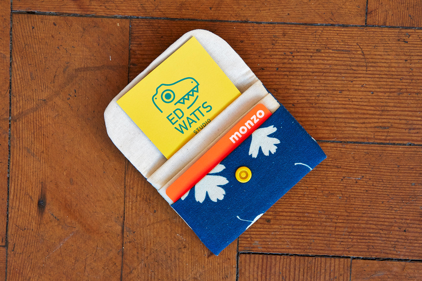 Handmade Cyanotype Card Wallet - Ed Watts Studio