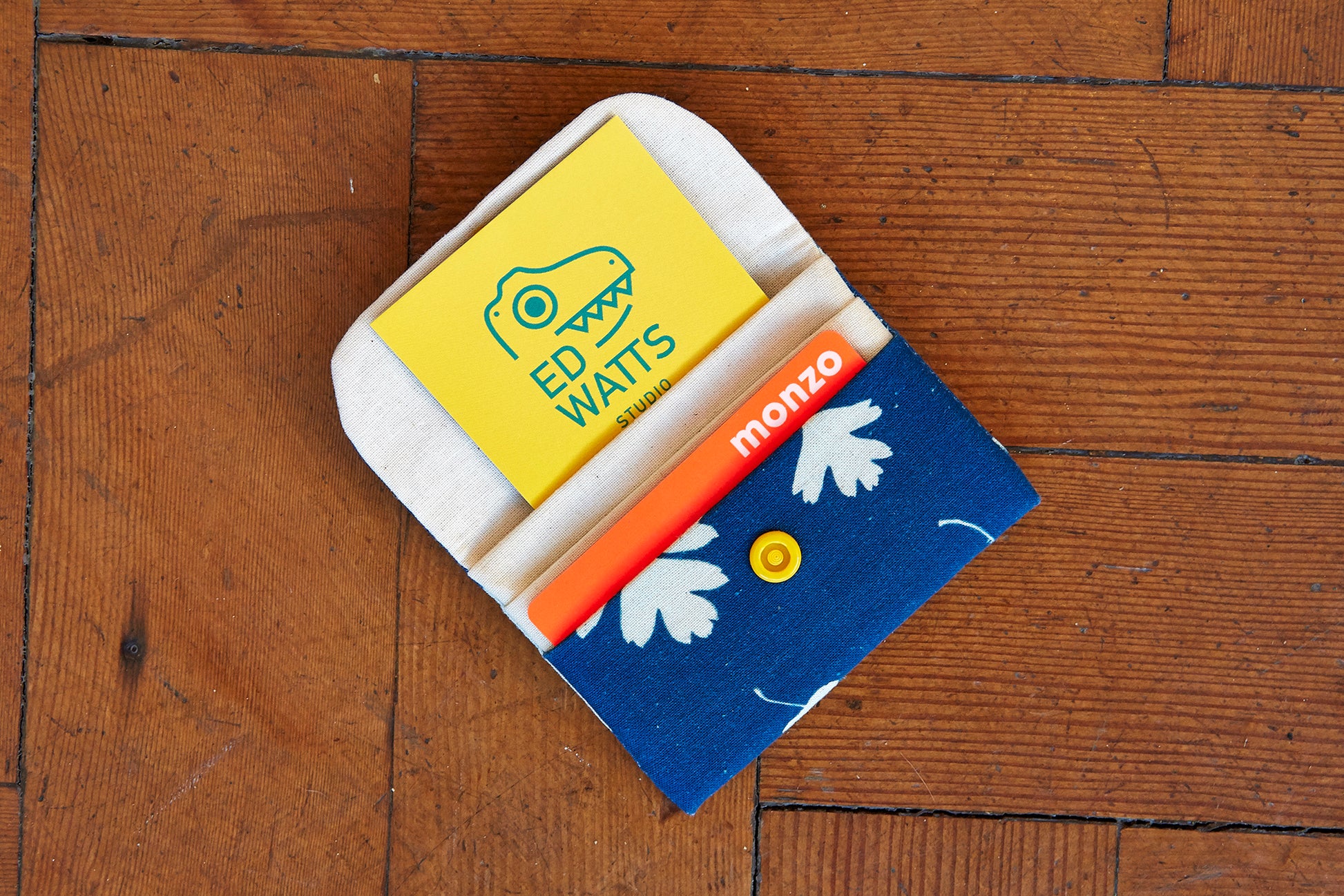 Handmade Cyanotype Card Wallet - Ed Watts Studio