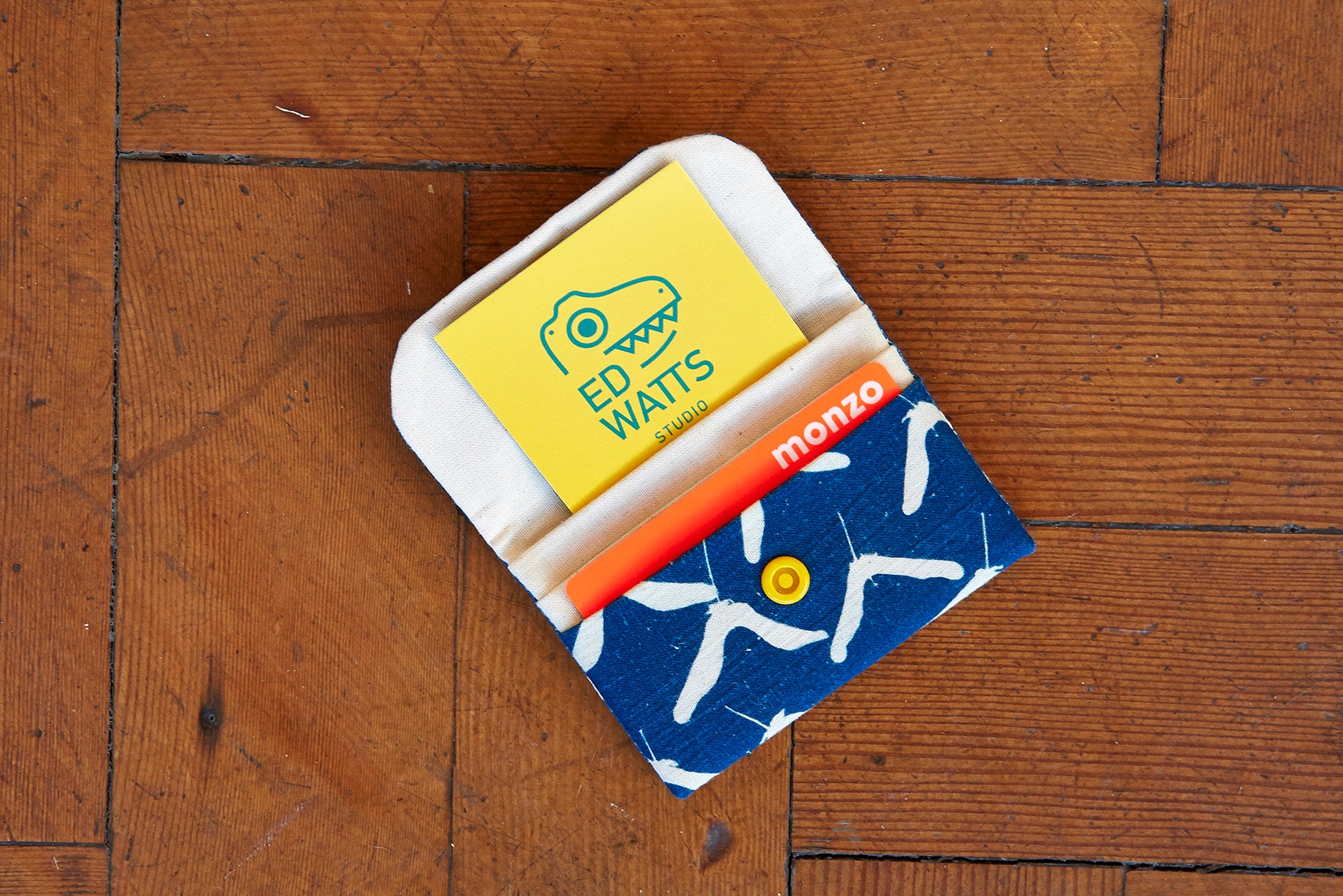 Handmade Cyanotype Card Wallet - Ed Watts Studio