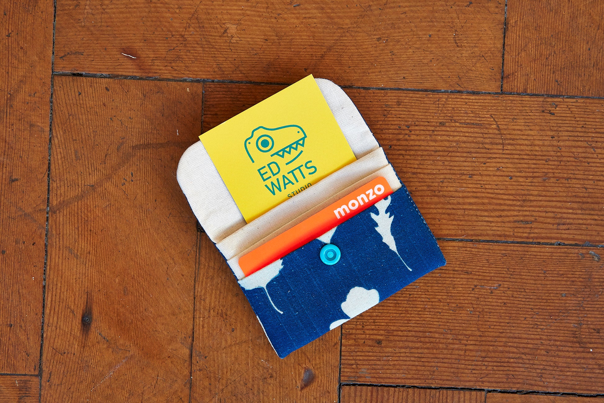 Handmade Cyanotype Card Wallet - Ed Watts Studio