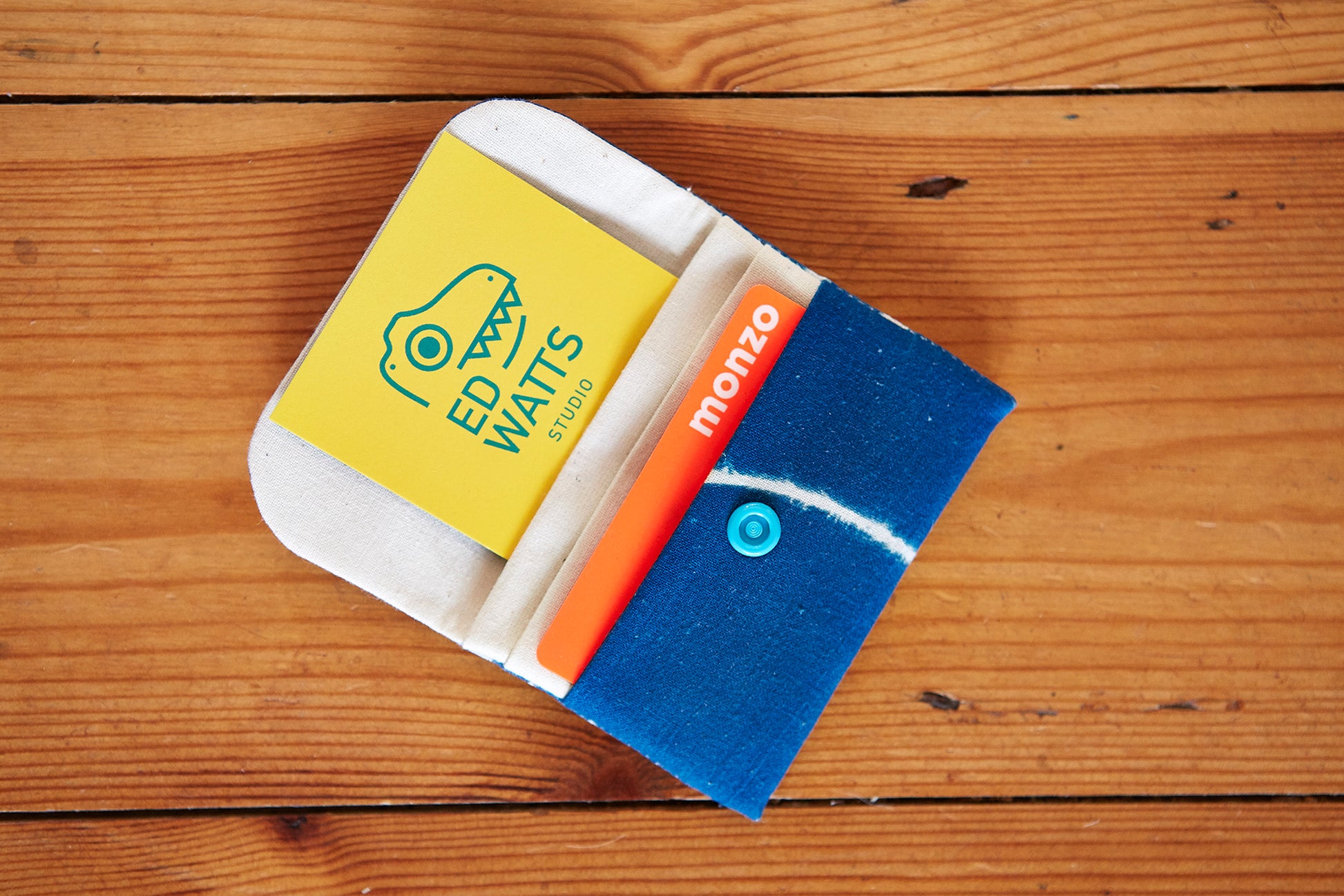Handmade Cyanotype Card Wallet - Ed Watts Studio