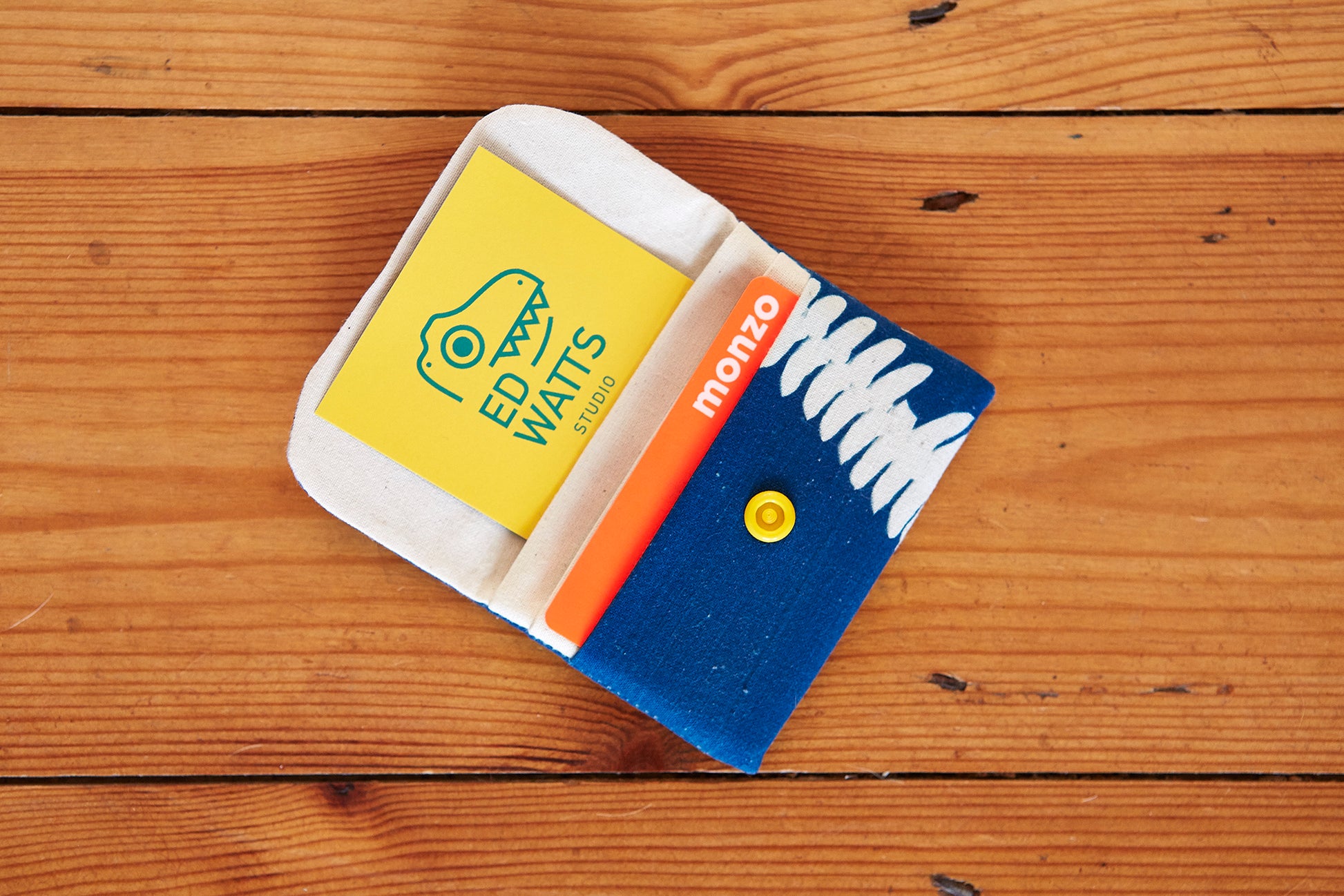 Handmade Cyanotype Card Wallet - Ed Watts Studio