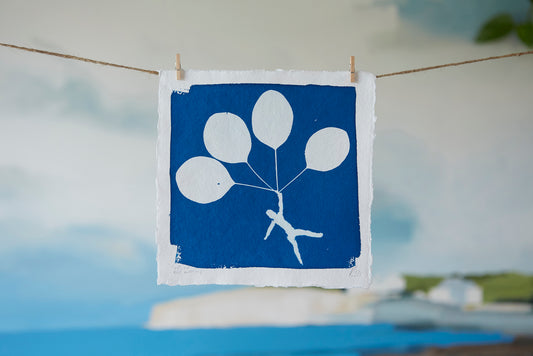'Up, Up and Away #2' Cyanotype Print - Ed Watts Studio