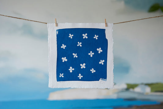 'Petals' Cyanotype Print - Ed Watts Studio