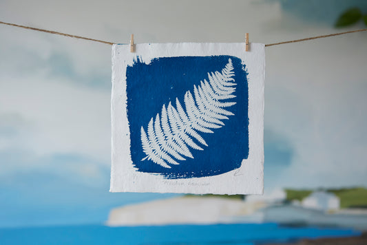 'Pteridium Aquililnum' Cyanotype Print - Ed Watts Studio