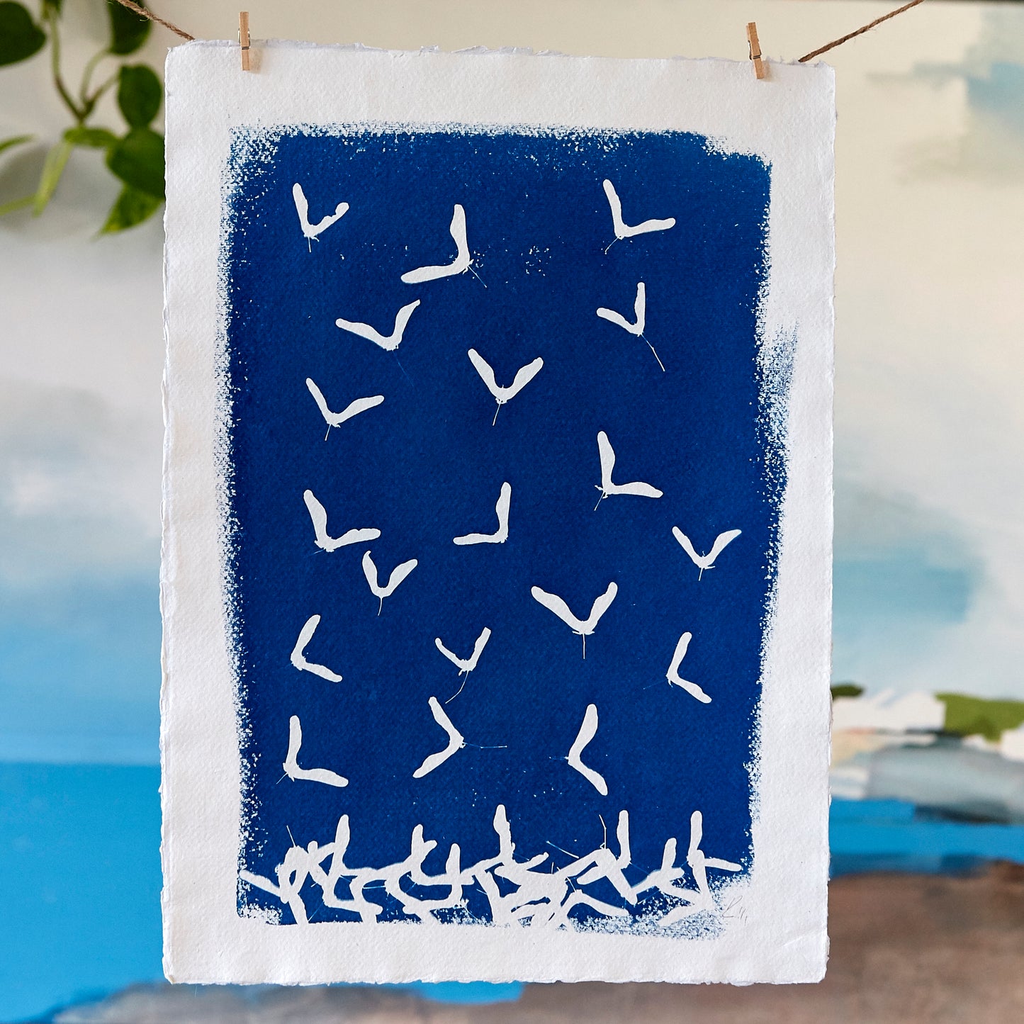 'Untitled' Cyanotype A3 Print - Ed Watts Studio