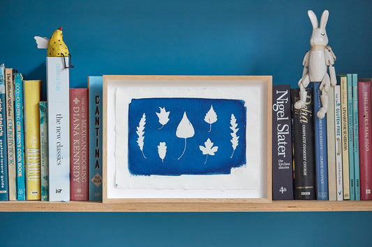 'Autumn Leaves' Framed Cyanotype