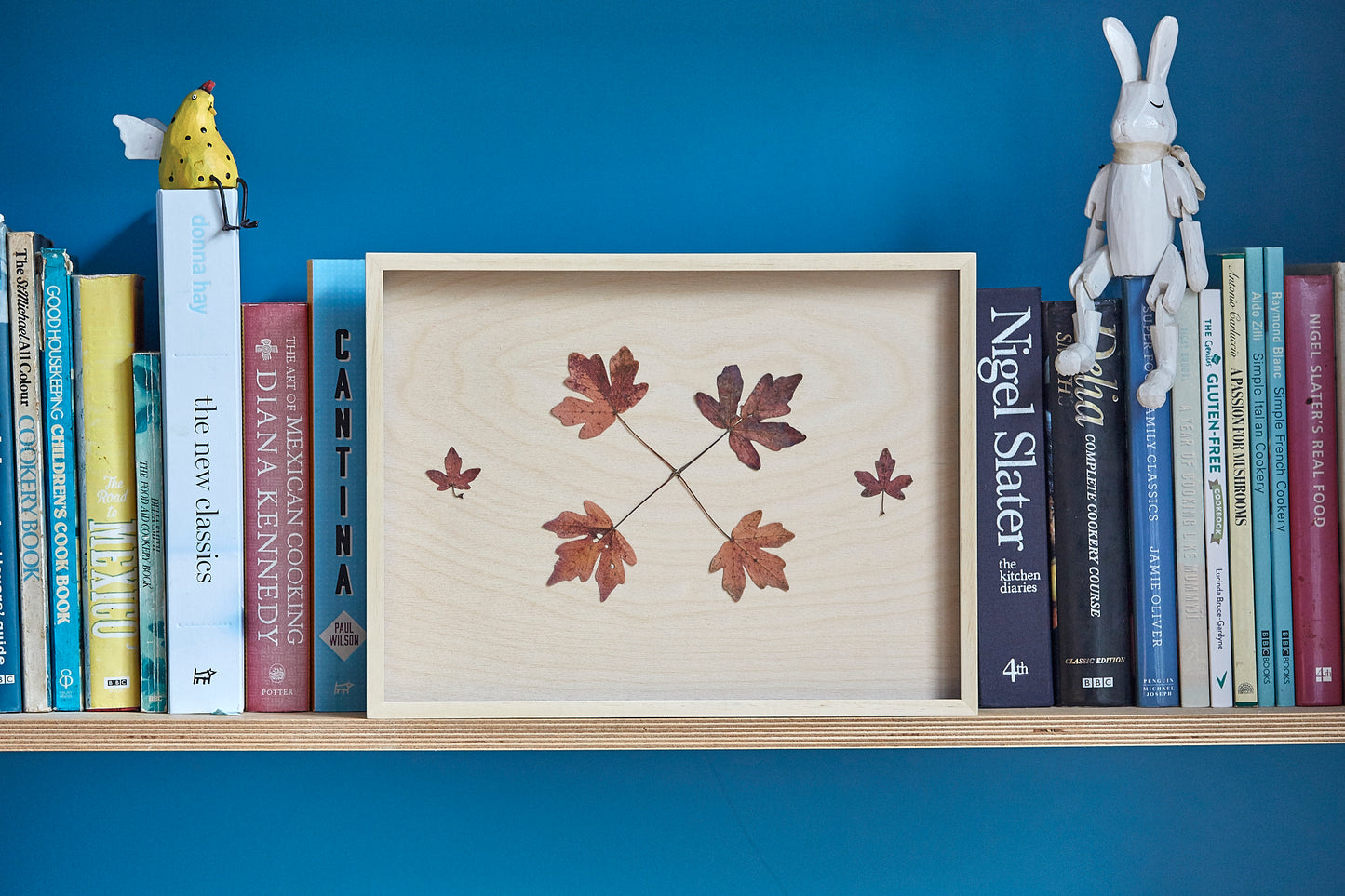 'Maple Leaves' Framed Cyanotype