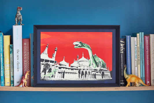 'Dippy Visits Brighton' Framed Print