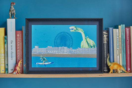 'Dippy & Worthing WoW' Framed Print