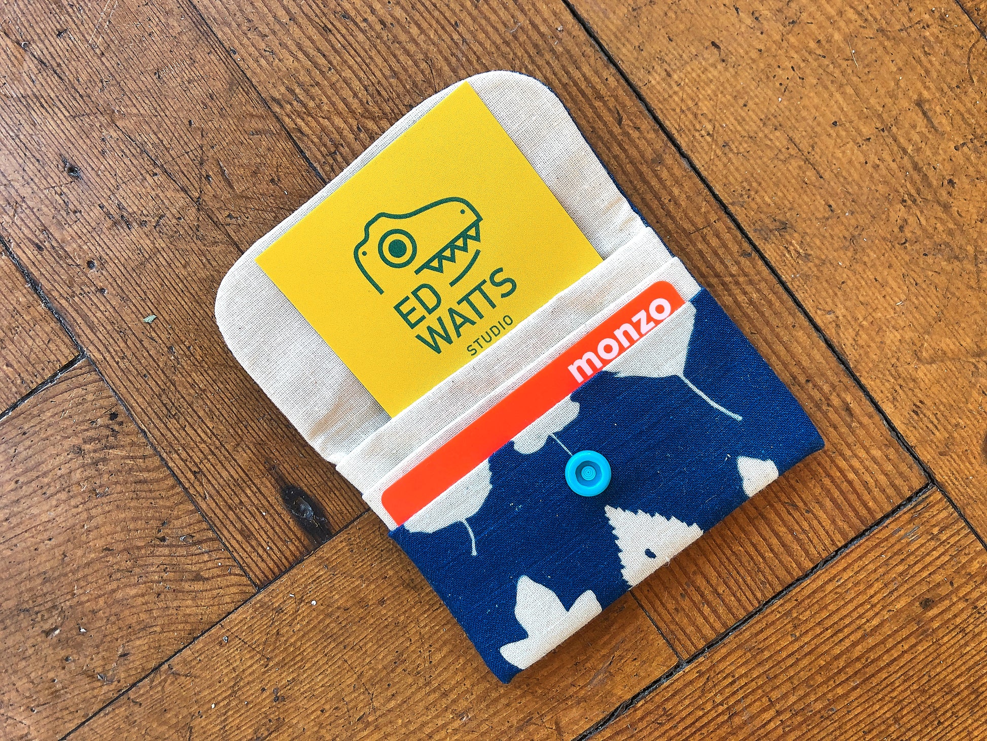 Handmade Cyanotype Card Wallet - Ed Watts Studio