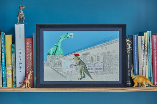 'Artistic Allosaurus' Framed Print